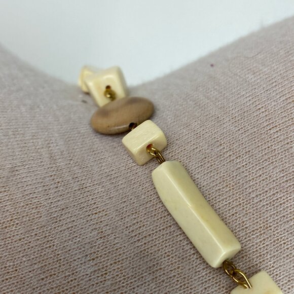 Vintage Ox Bone Link Necklace 32" - Picture 10 of 10